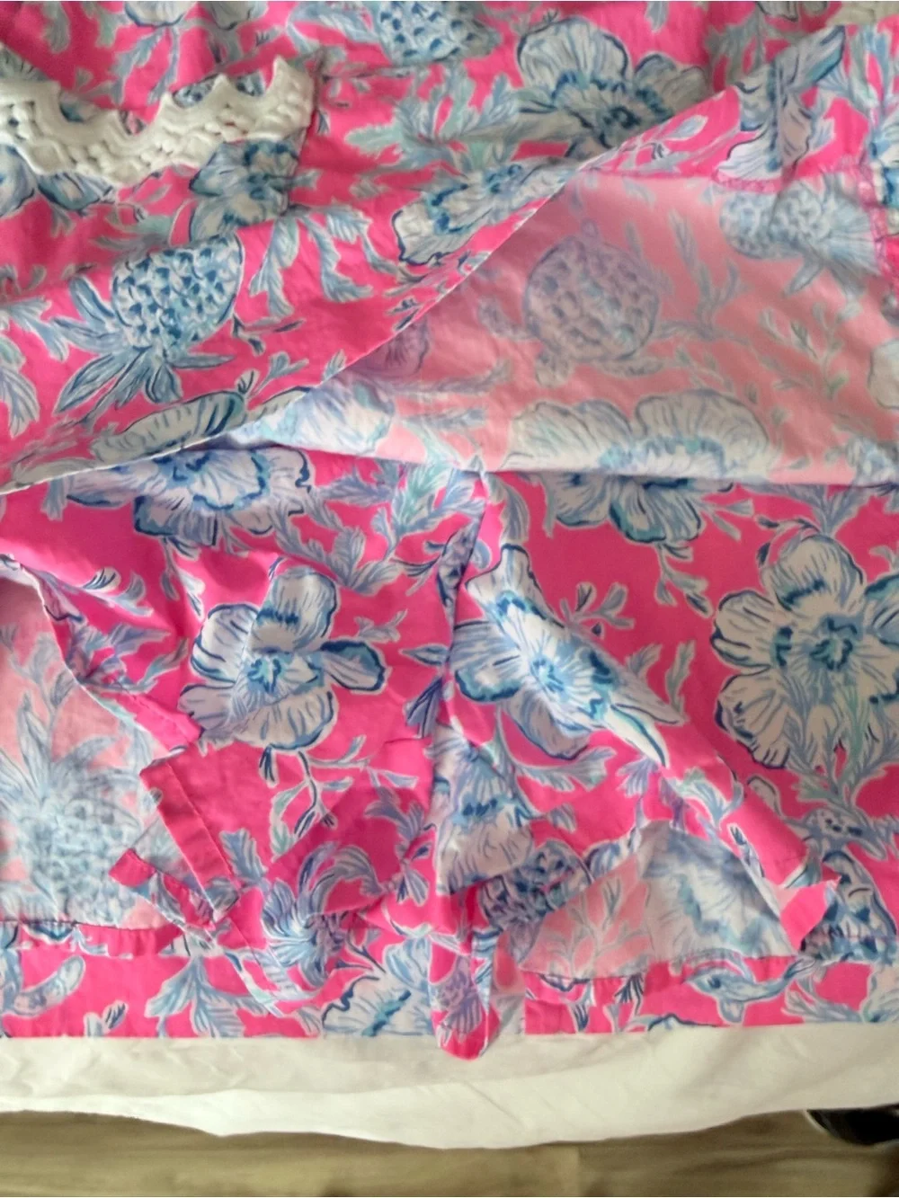 Lilly Pulitzer Ginge Shift Romper Pink Wave In Sea 6 - Picture 7 of 7